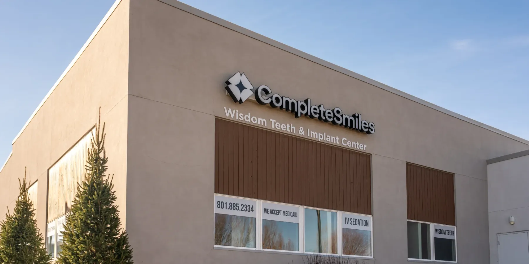 Complete Smiles signage on the exterior of the Mountain View office | Complete Smiles-Cottonwood Heights-Mountain View-Redwood-Utah