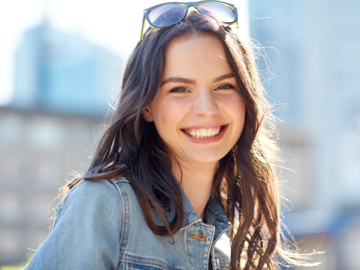 A woman with a bright smile after professional whitening | Complete Smiles-Cottonwood Heights-Mountain View-Redwood-Utah